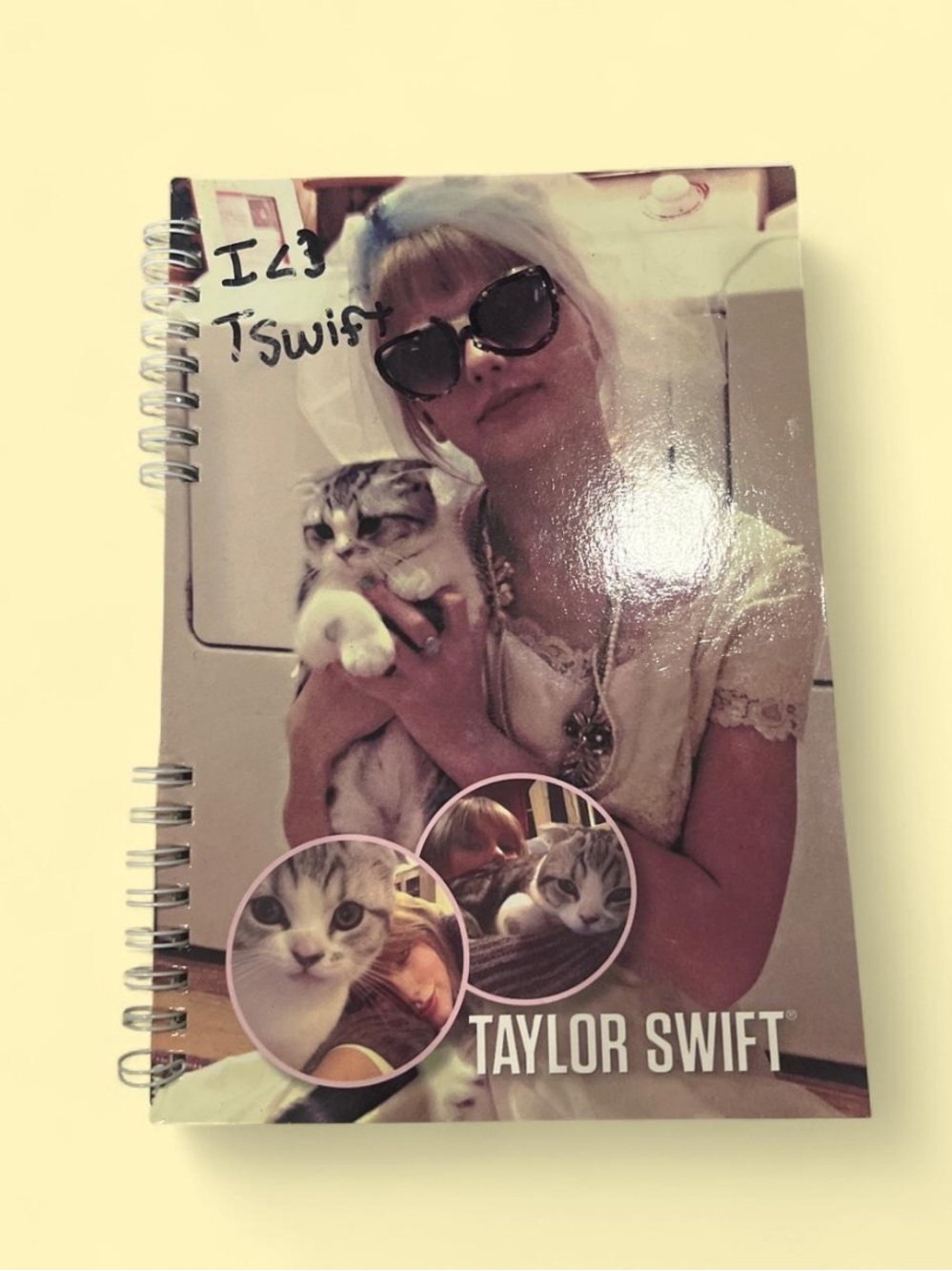 Taylor Swift Cream Cat Photo Notebook